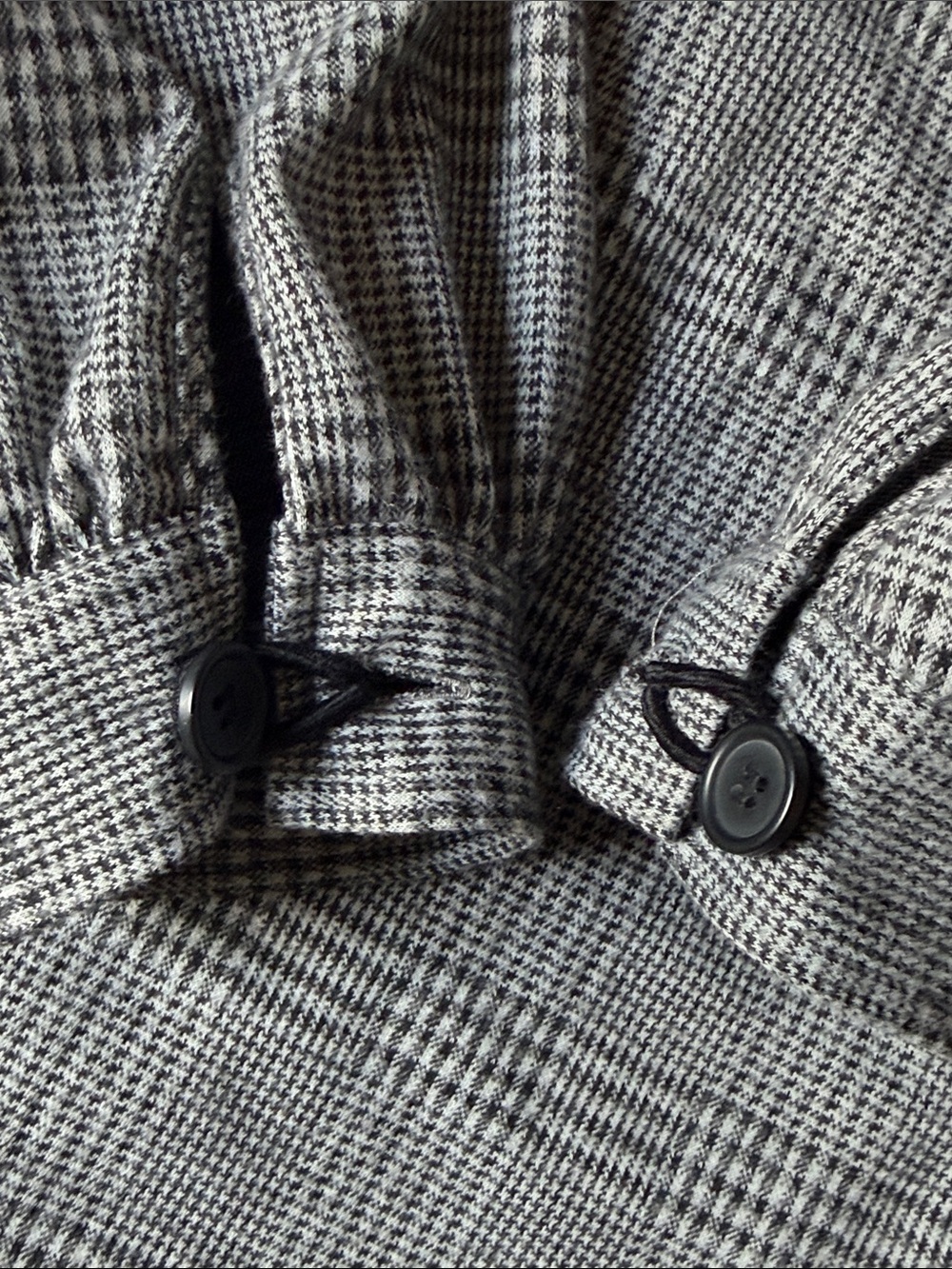 Max Studio Gray Plaid Button-Front Shacket - Picture 4 of 6